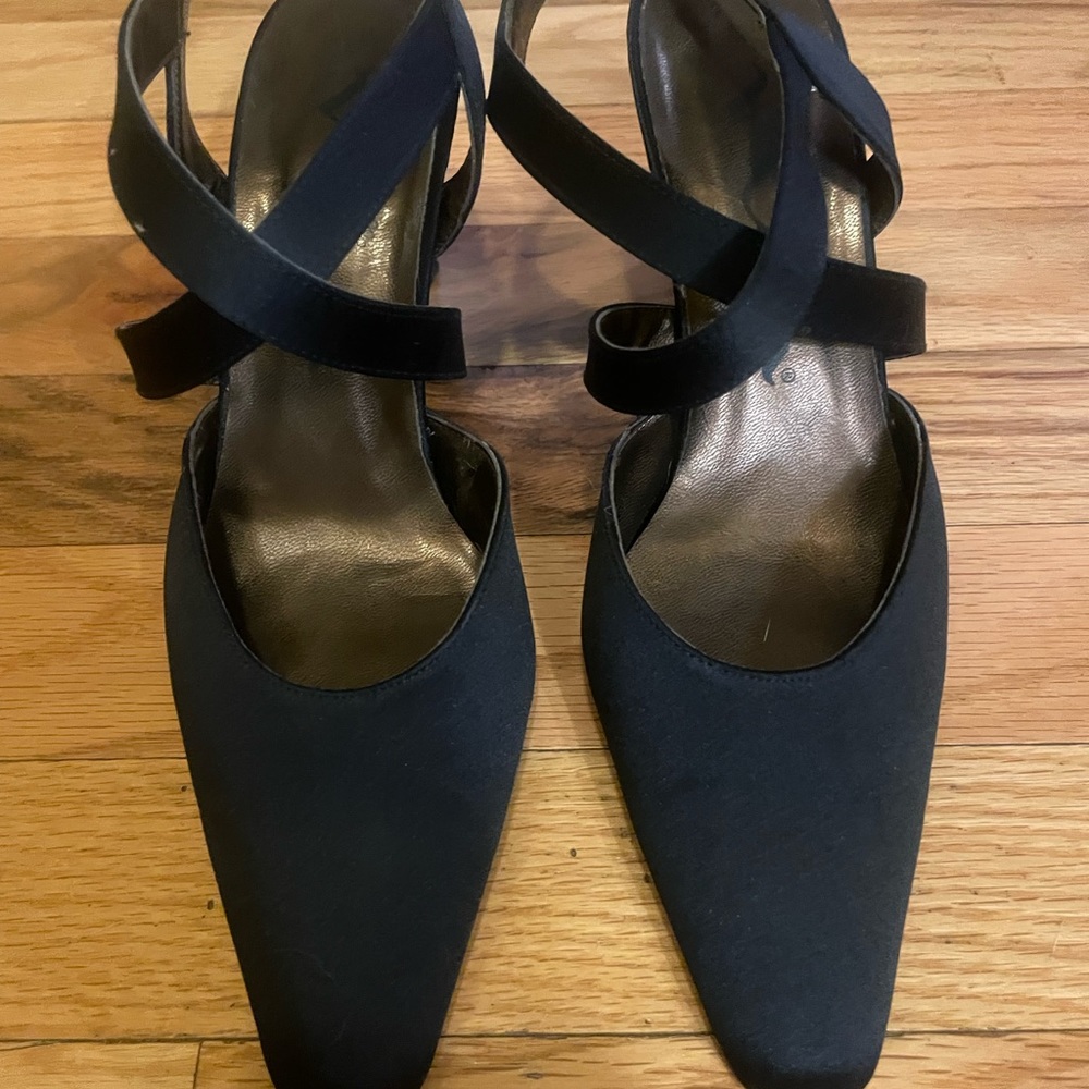Black size 7 MIMA heels made in Italy.